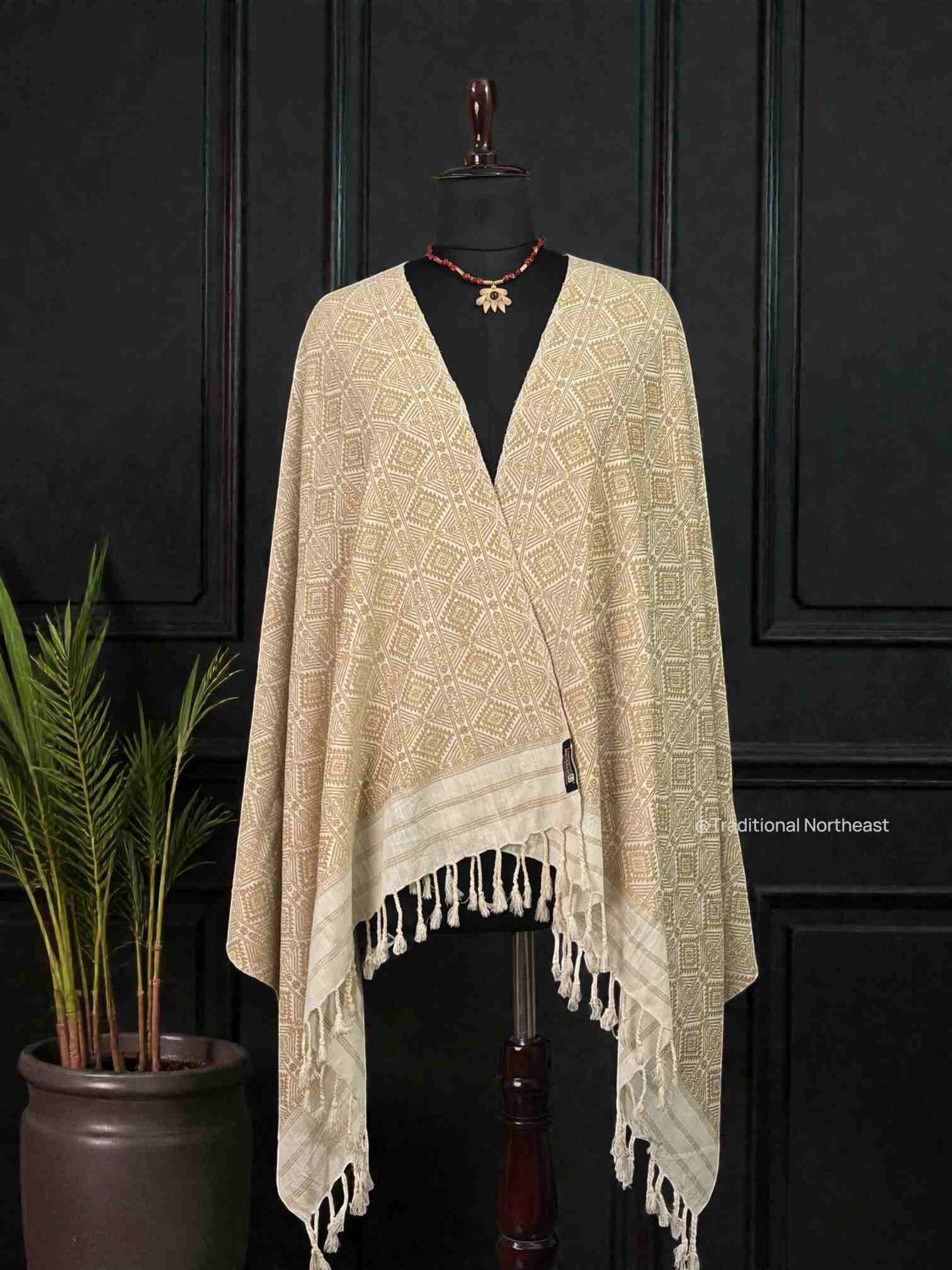 IMG_0213 2 (1) Shawl - Pure Eri - Full Body Flower Design - Image 1