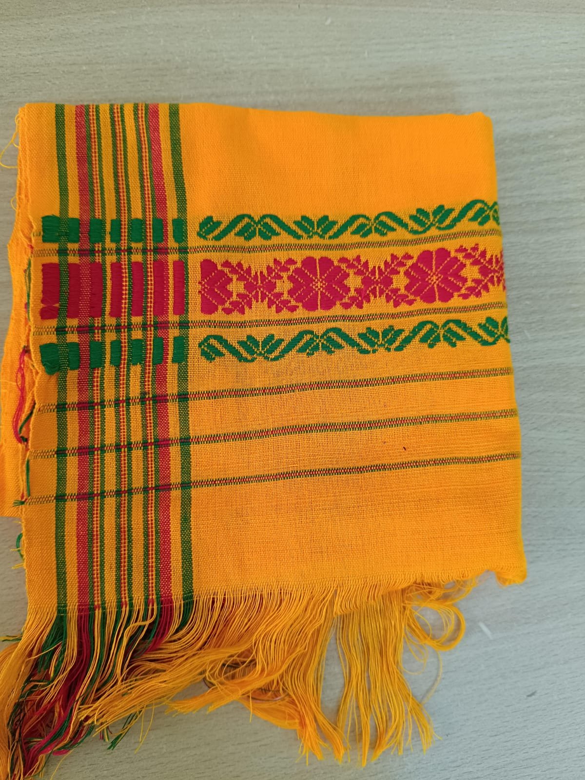 1772186642_whatsapp-image-2026-02-27-at-32655-pm.jpeg Gamosa- Cotton- Tiwa Traditional Design - Image 1