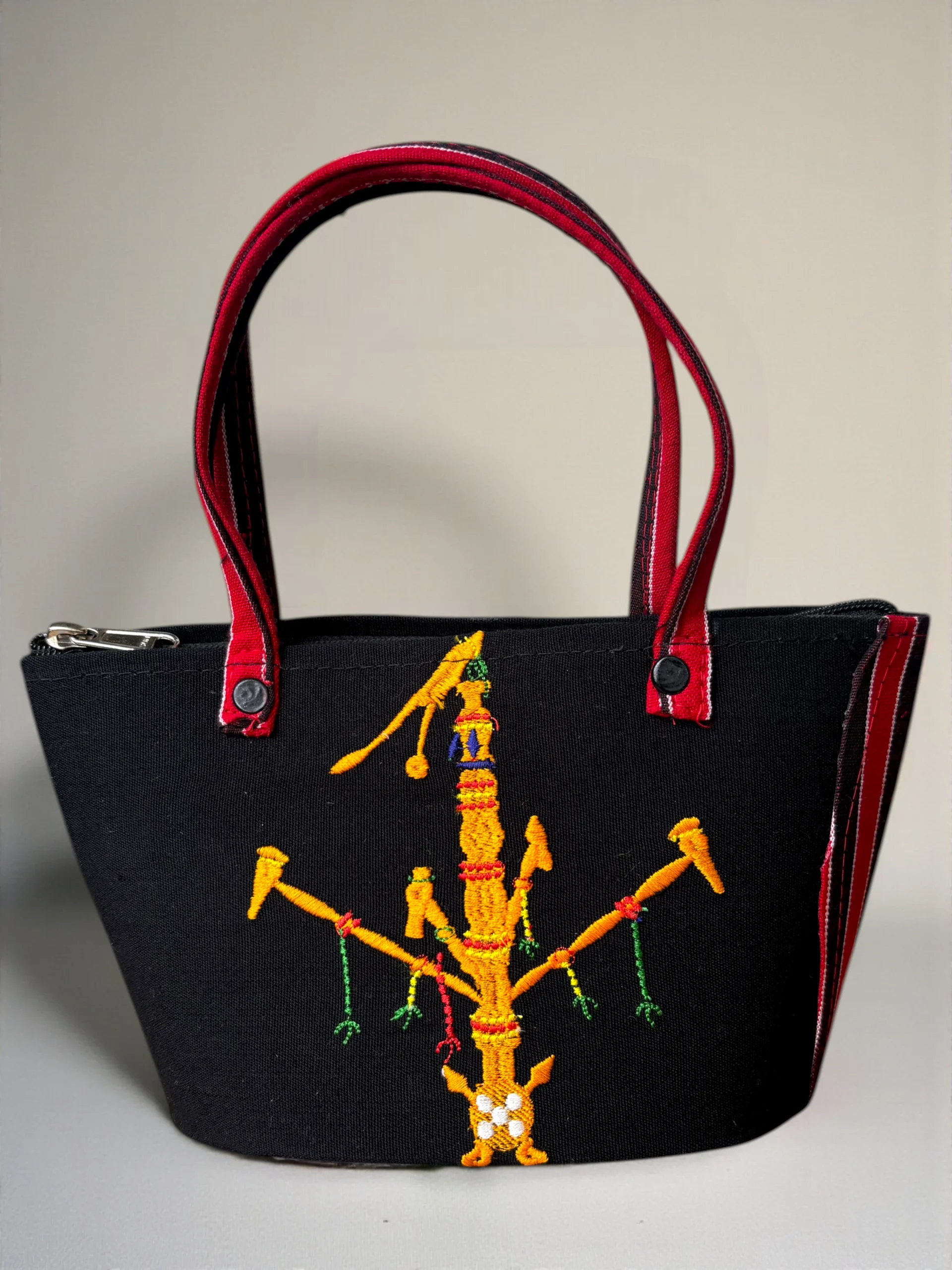 Bag_Karbi_Design_TNE81110_1 Hand Bag - Karbi Design - Black/Mustard - Image 1
