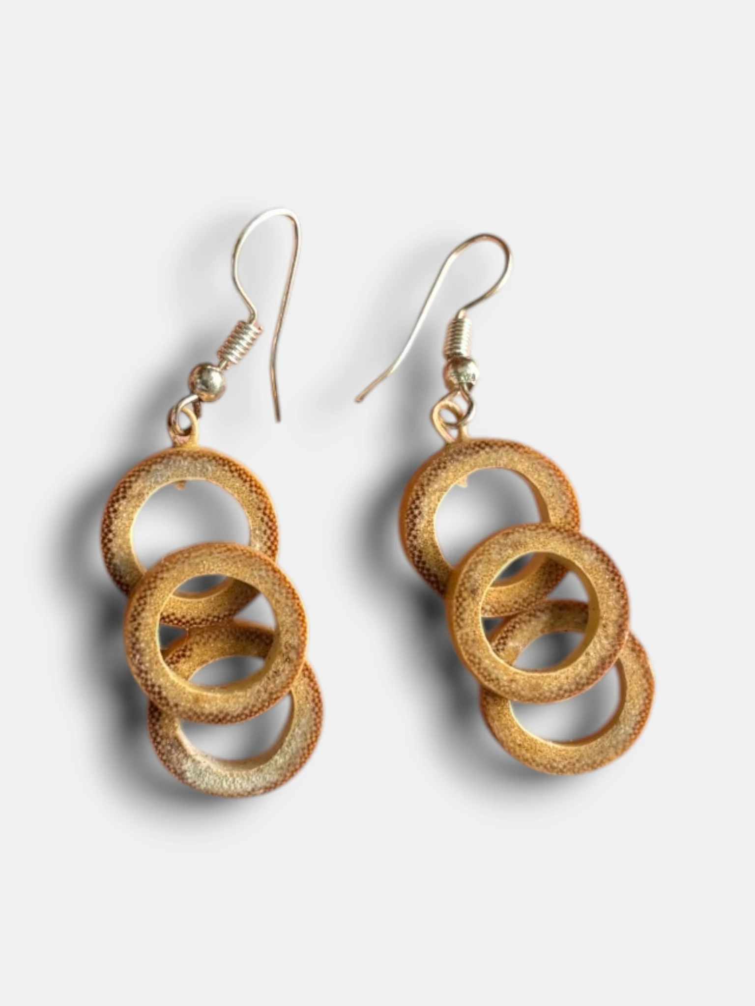 Earrings_Bamboo_TNE81121 Earrings - Bamboo - Three Loops - Image 1