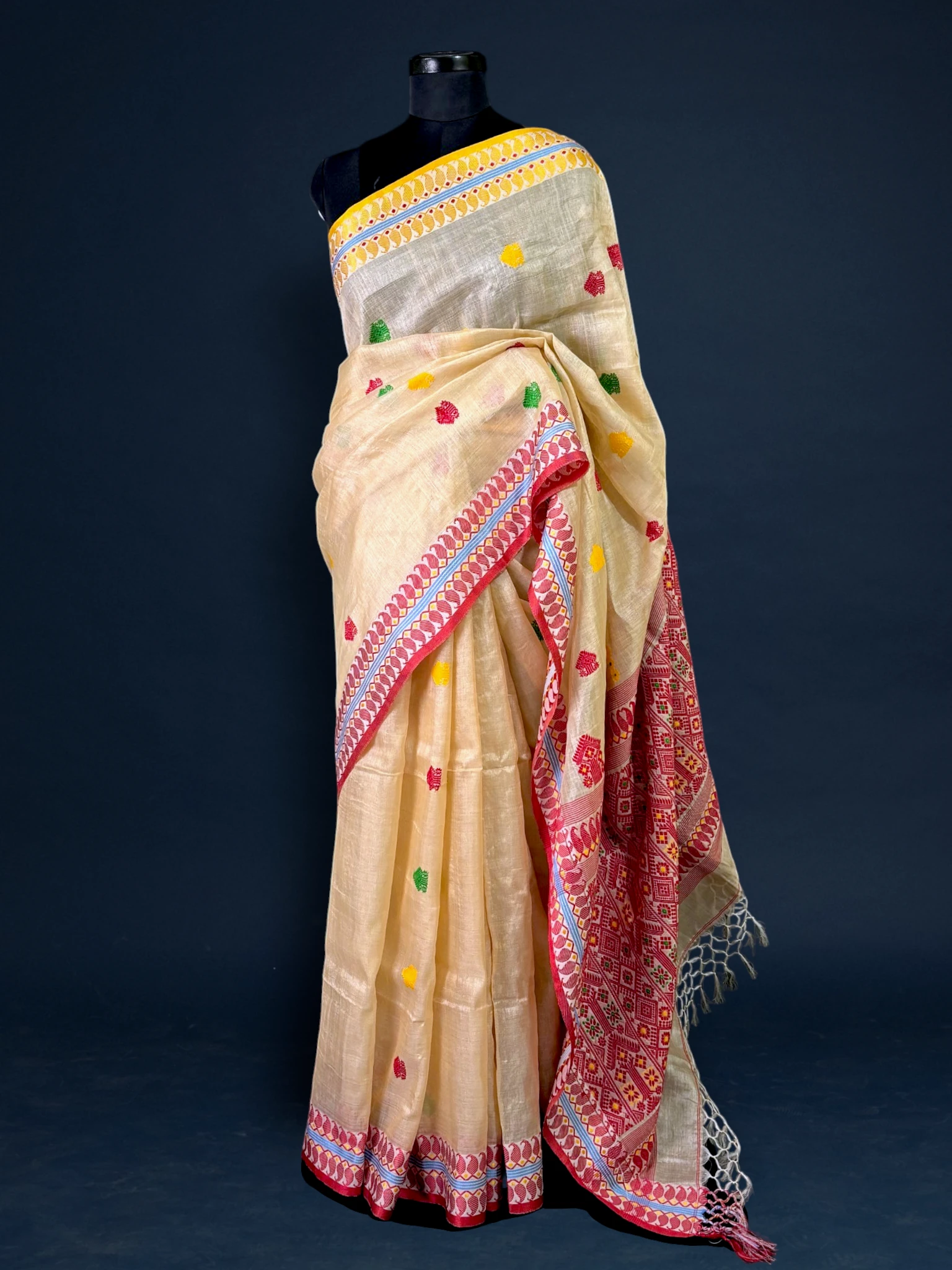 Saree_Tussar_Silk_TNE81080 Saree - Tussar Silk - Image 1